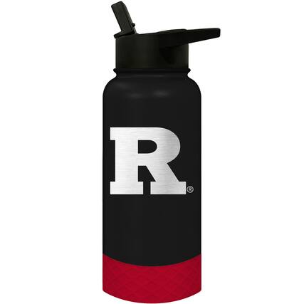 Front. Great American Products - Rutgers Scarlet Knights 32oz. Logo Thirst Hydration Water Bottle - Multicolor.