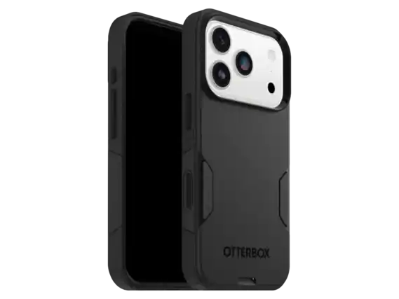 Front. OtterBox - OtterBox Commuter Grip Cam Control iPhone 17 Pro Max / 18 Pro Max - Black - 77-000929 - Case - Black.