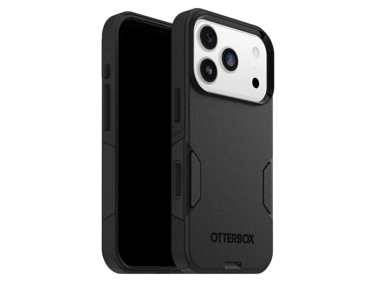 Front. OtterBox - OtterBox Commuter Grip Cam Control iPhone 17 Pro Max / 18 Pro Max - Black - 77-000929 - Case - Black.
