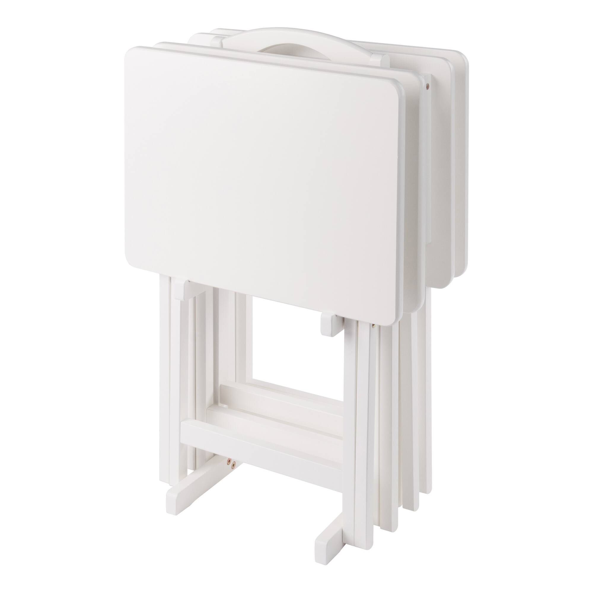 Alt View 1. Winsome Wood - Alex 5-Pc Snack Table Set - White.