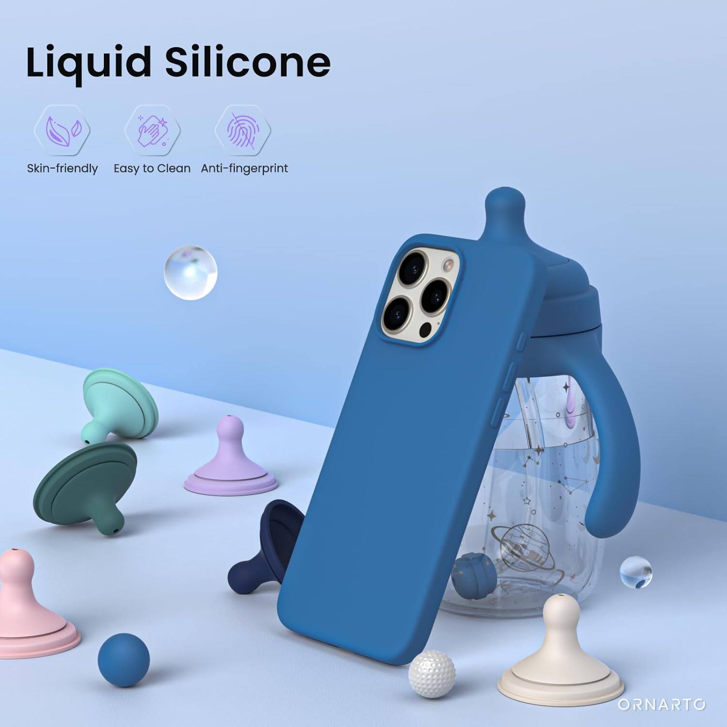 Liquid Silicone Skin-friendly Easy to Clean Anti-fingerprint ORNARTO