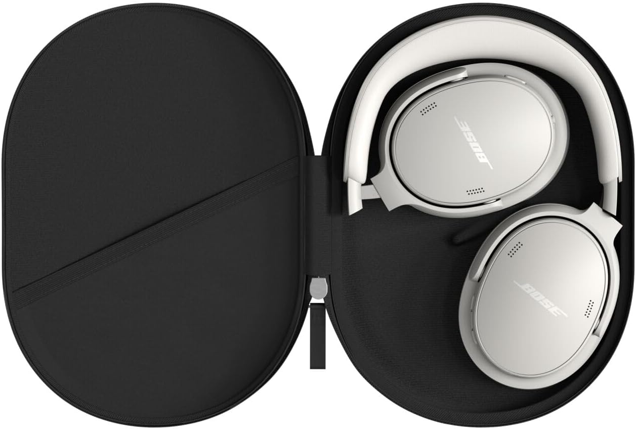 Back. Bose - Bose QuietComfort Headphones (2nd Gen) Bundle with Fast Charger - Wireless, Noise Cancelling and Mic, (White Smoke) - White Smoke.