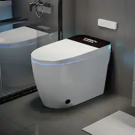 TOTTE - Heated Smart Toilet with Auto Flush & Open/Close Lid, Adjustable Bidet, Warm Air Dryer, UV-Clean Nozzle - White