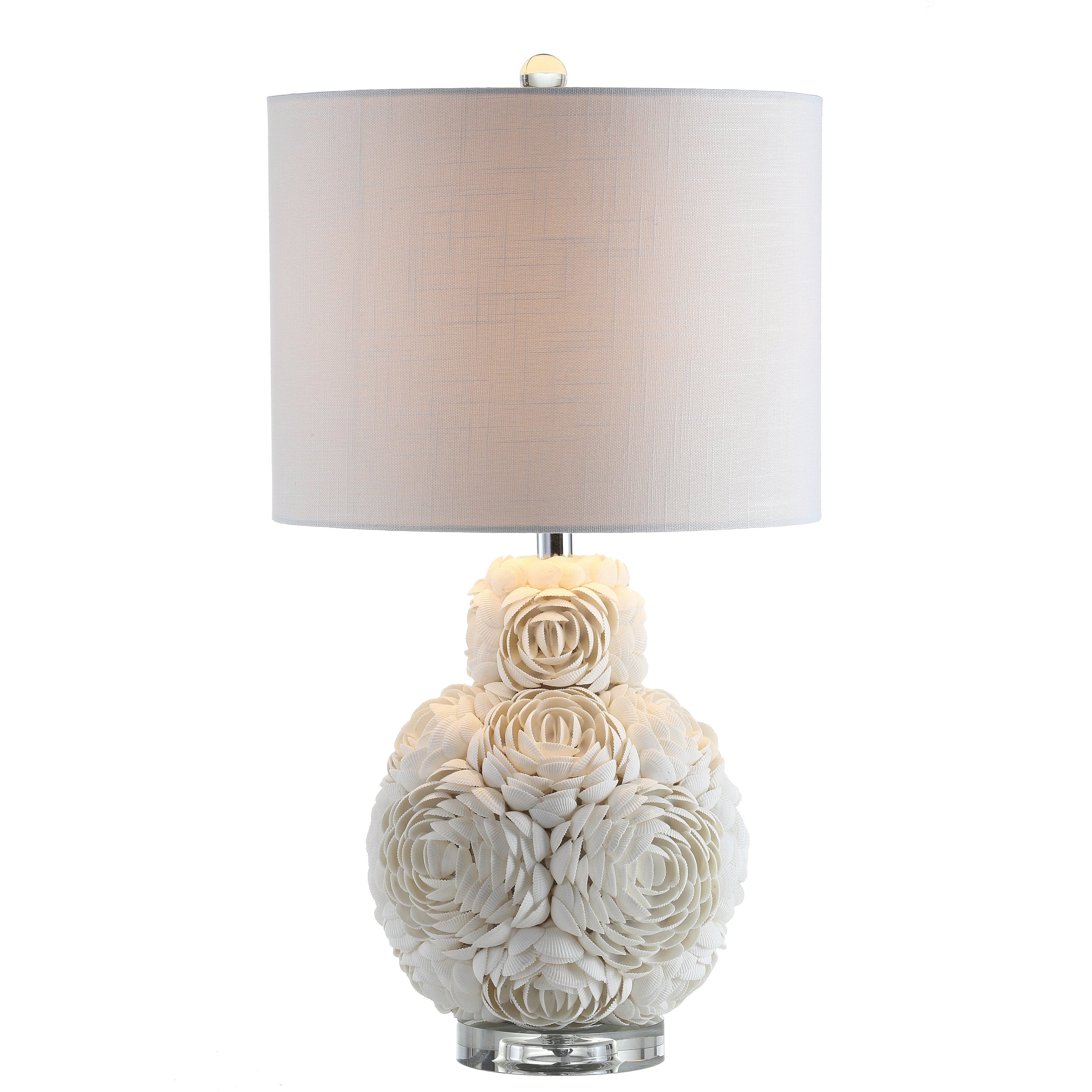 "Jonathan Y - Seashell Rosette 24"" LED Table Lamp - Cream" price history on PriceWatchPro