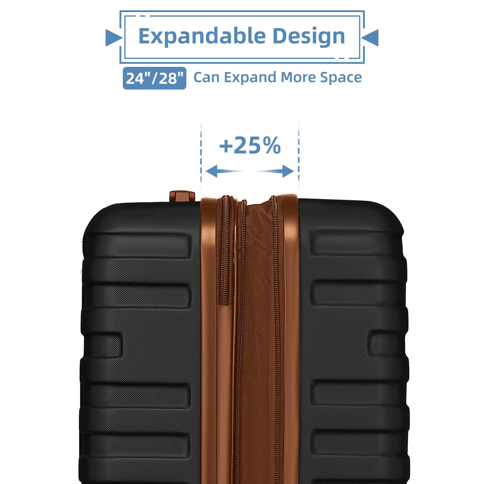 Expandable Design  
24"/28"  
Can Expand More Space +25%