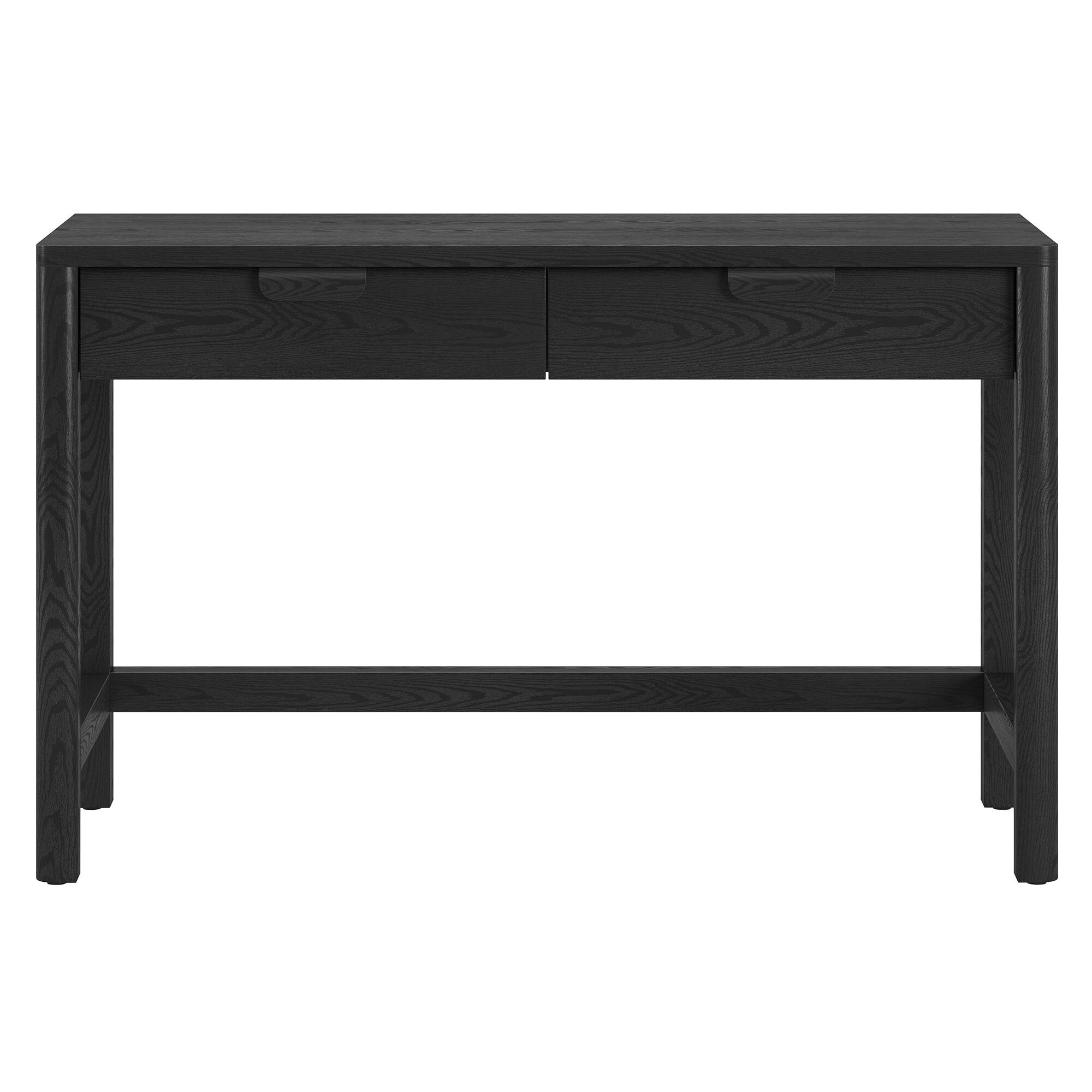 Alt View 1. Hudson&Canal - Fern 48" Wide Rectangular Desk - Black Grain.