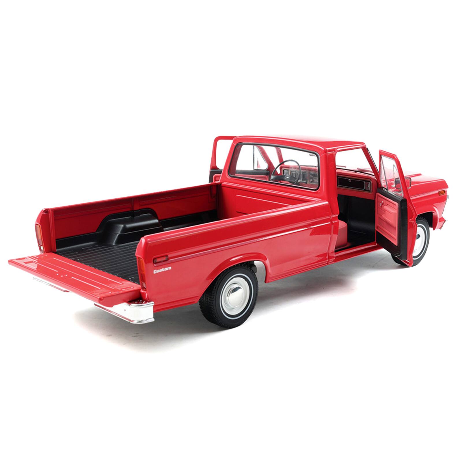 Alt View 3. IXO - 1974 Ford F-100 Pickup Truck Candy Apple Red 1/18 Diecast Model Car by IXO Models.