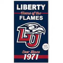 Jardine - Liberty Flames 11'' x 20'' Home Of The Sign - Navy
