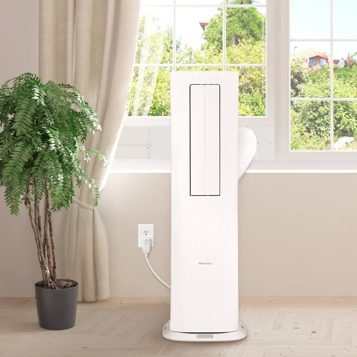 Alt View 26. Hisense - Hisense 8,000 BTU 350 Sq. Ft. Portable Air Conditioner Inverter with Supplemental Heat Function - White.