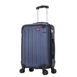 DUKAP - Intely Hardside Spinner Luggage 20" carry-on with integrated USB port - Blue