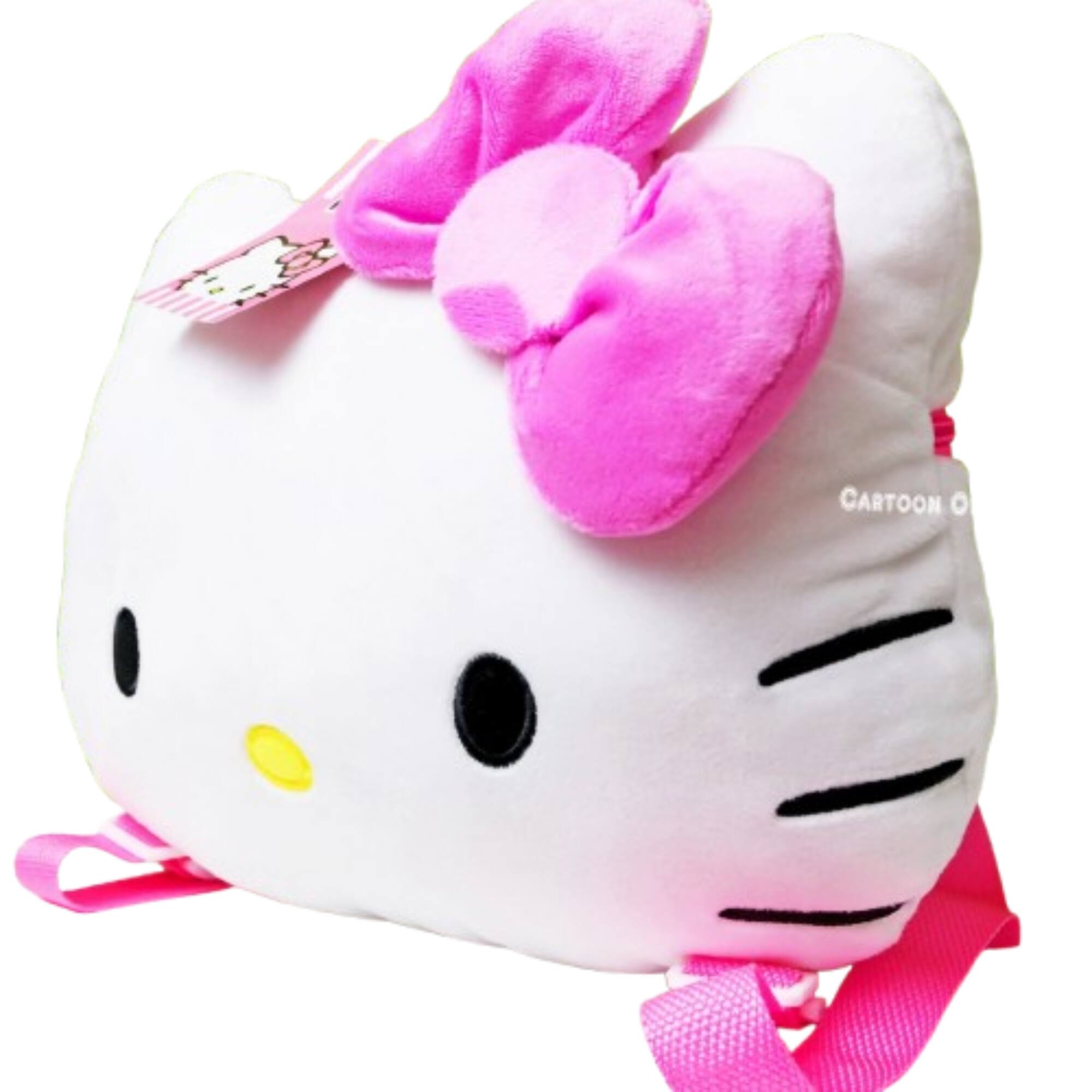 Alt View 2. Hello Kitty - Hello Kitty Head Shaped Plush Backpack 10x13 Character Style - Black.