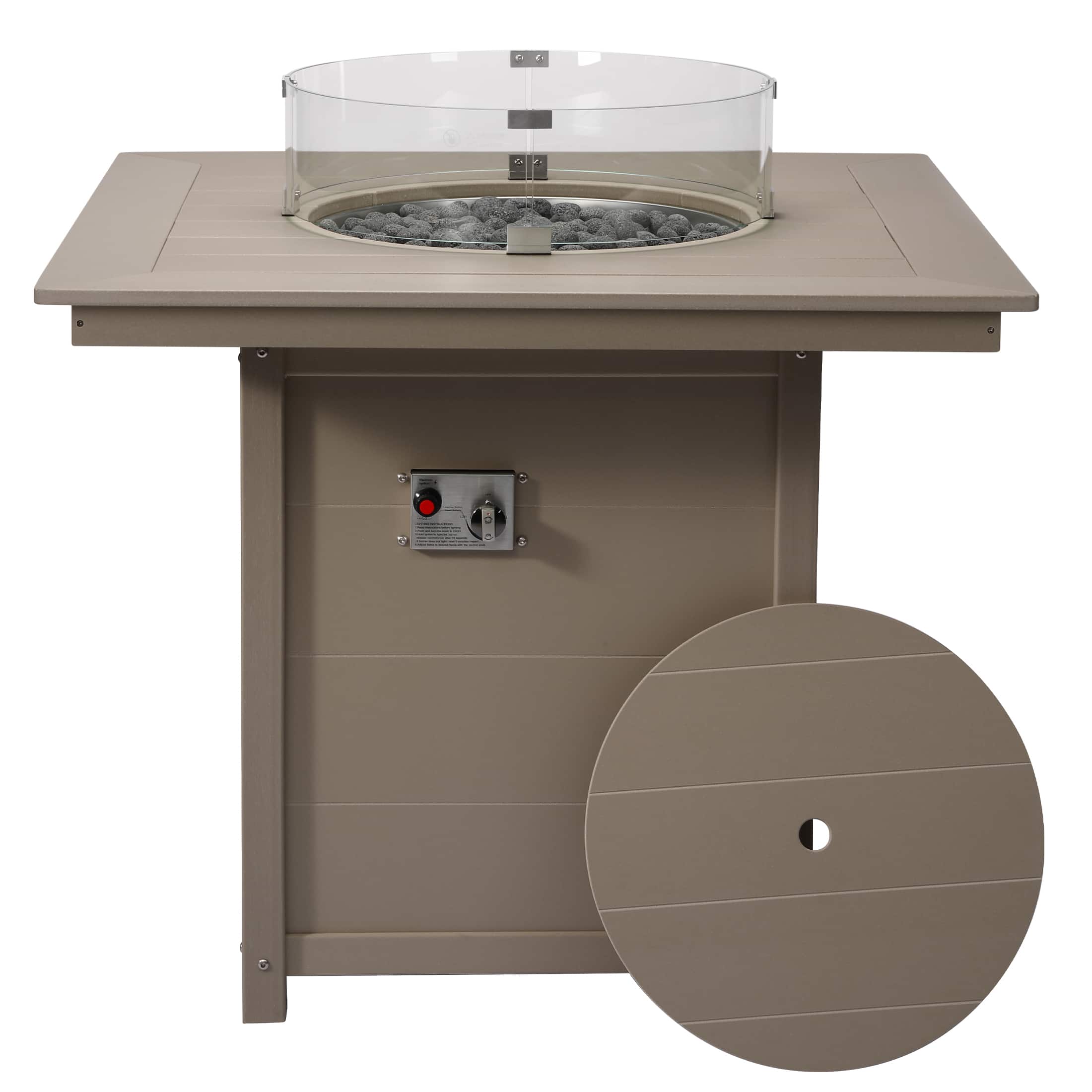 "WestinTrends - Helios 42"" Modern Outdoor Patio Gas Propane Square Fire Pit Table" price history on PriceWatchPro