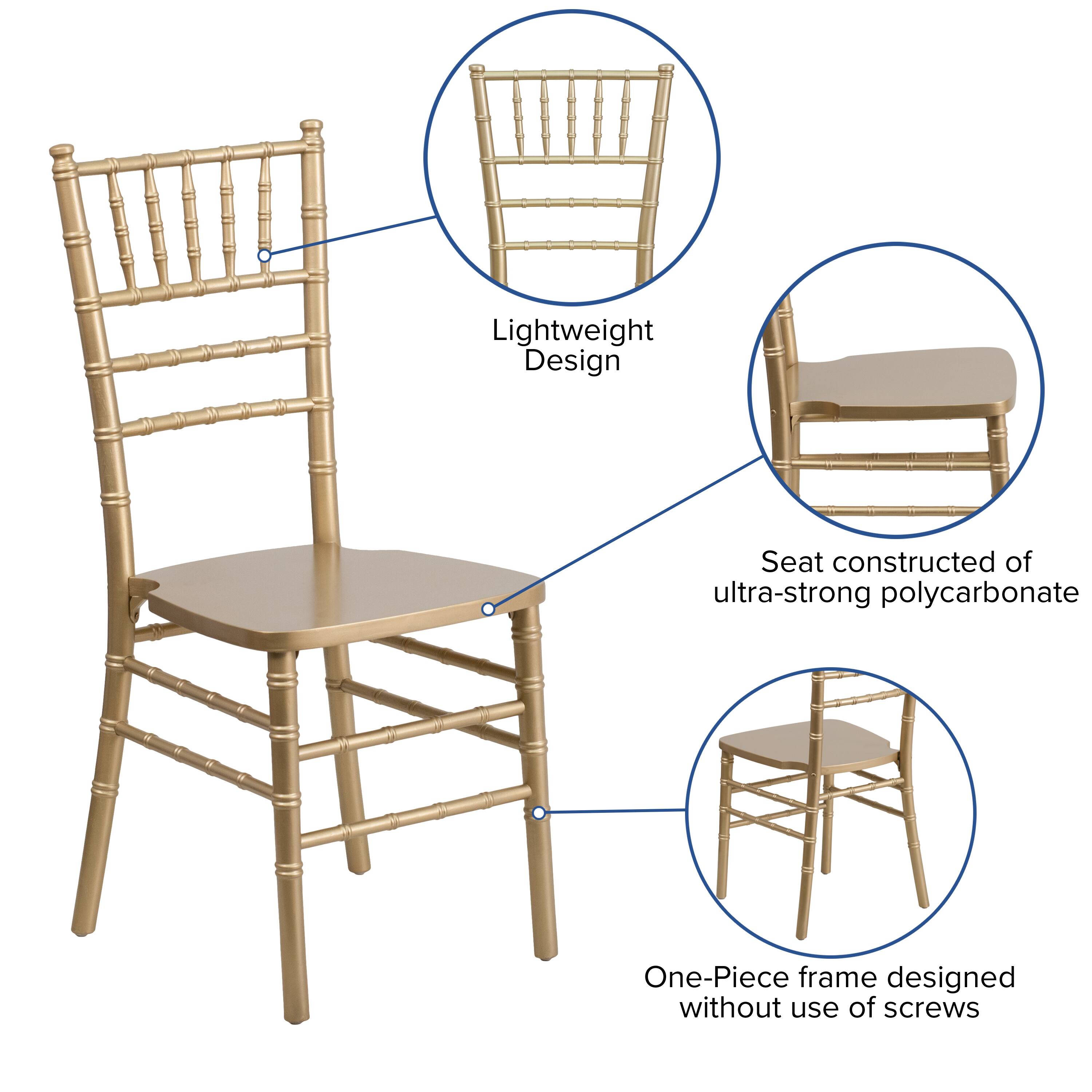 Lightweight Design  
Seat constructed of ultra-strong polycarbonate  
One-Piece frame designed without use of screws