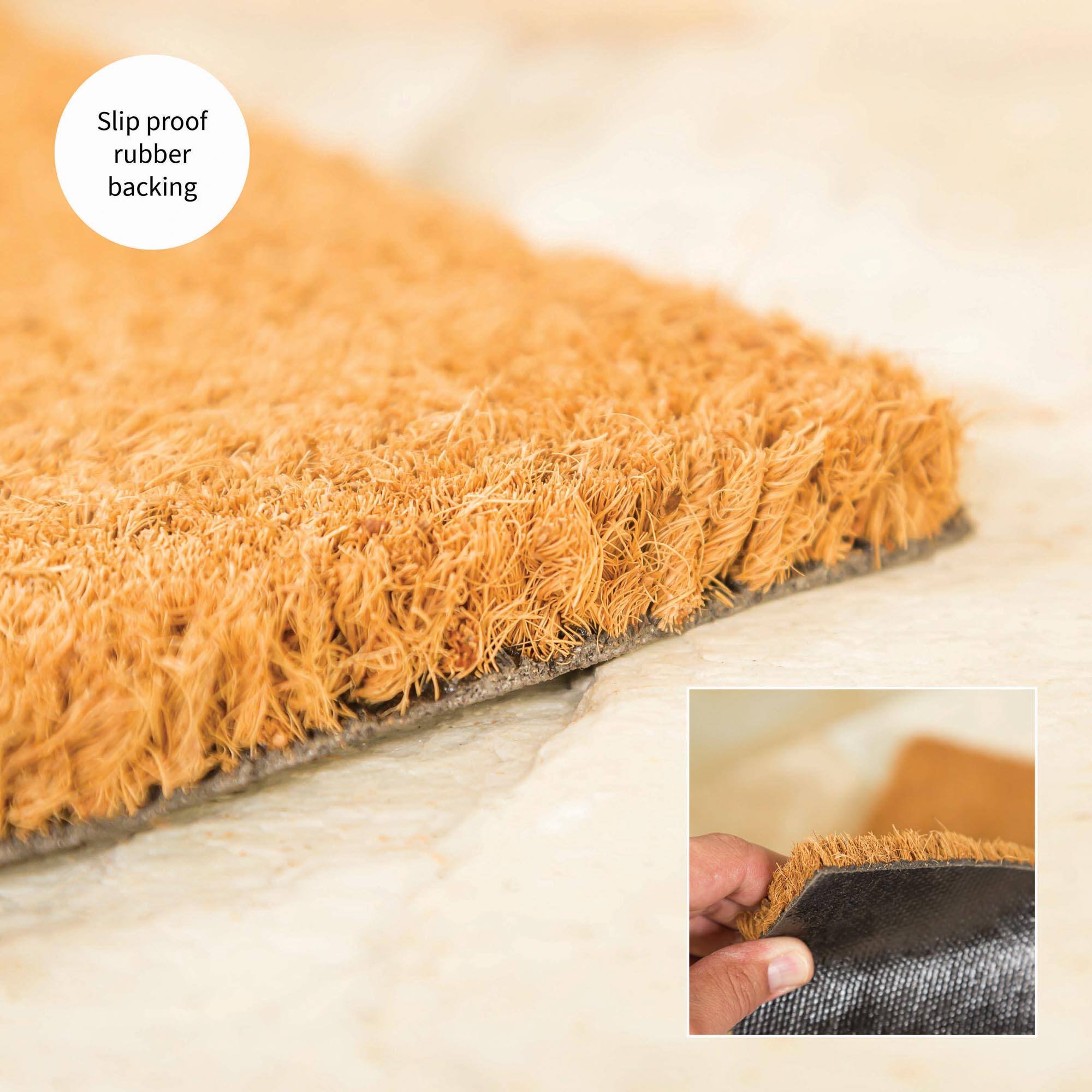 Slip proof rubber backing