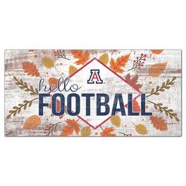 Fan Creations - Arizona Wildcats 6'' x 12'' Hello Football Wall Art - White
