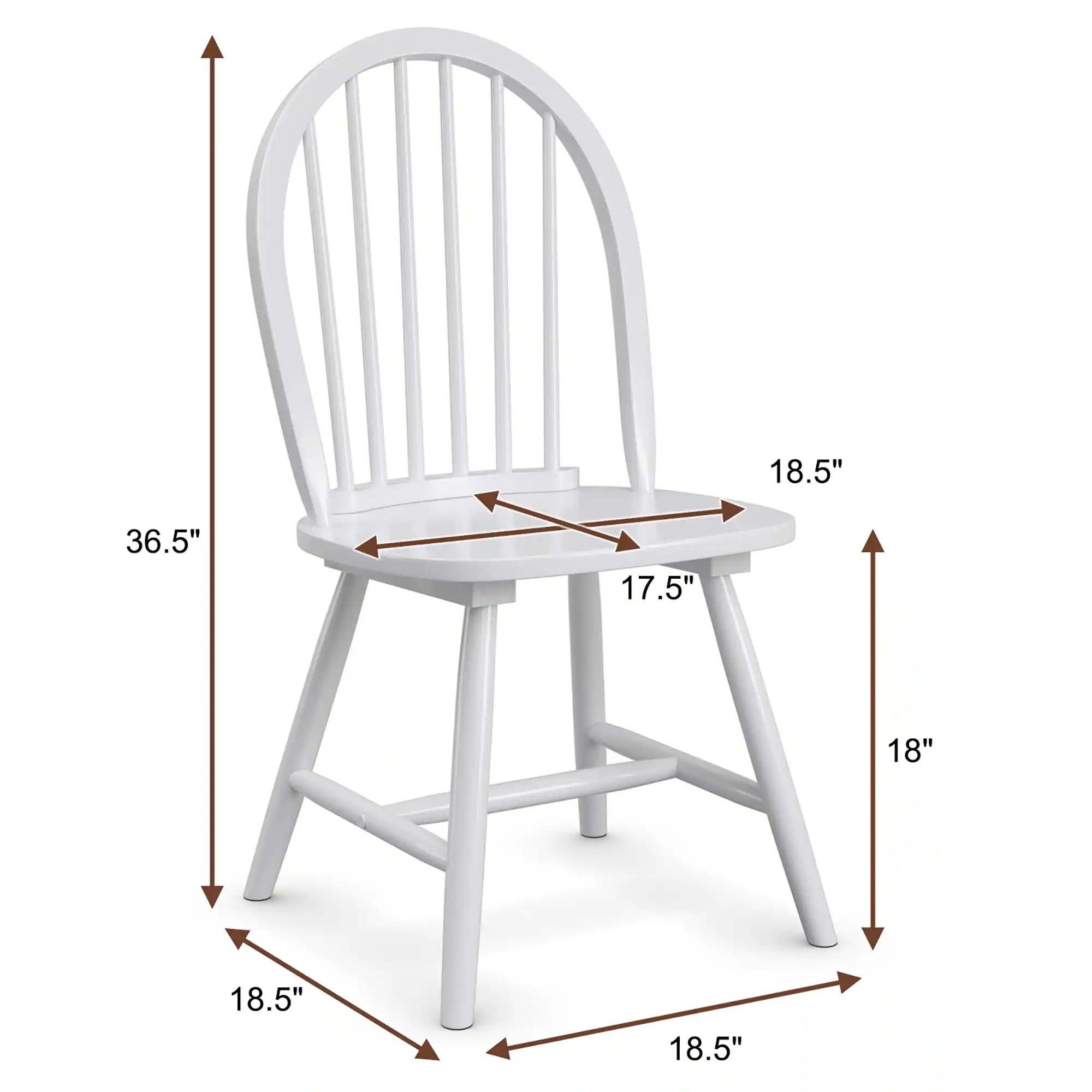 The text on the image reads: "18.5" 36.5" 17.5" 18" 18.5" 18.5".
