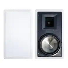 Front. BIC America - 8" 175-Watt Formula Series FH8-W 2-Way In-Wall Speaker Pair, 8 Ohms, Molded Woofer, Horn Tweeter - White.