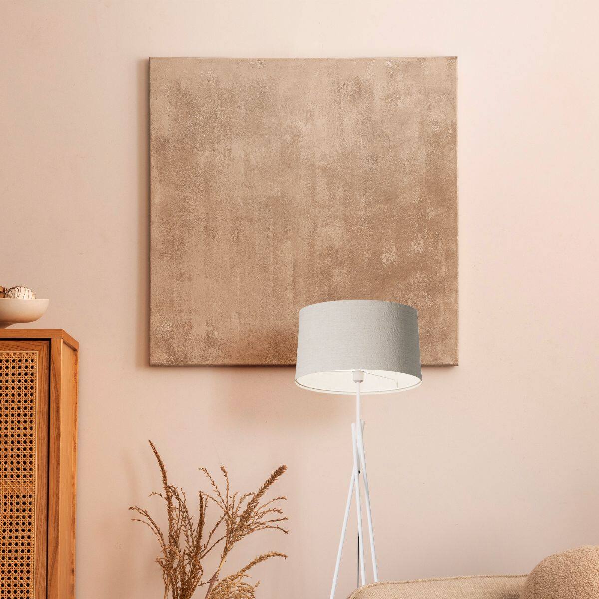 Angle. Infibrite - Sleek Crossed Legs 66 Inch Floor Lamp with Fabric Shade, E26 Bulb Compatible - White.