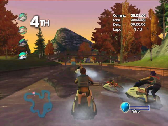 4TH  
Current: 00:01.60  
Last: 00:00.00  
Best: 00:00.00  
Lap: 1/3  
Nitro