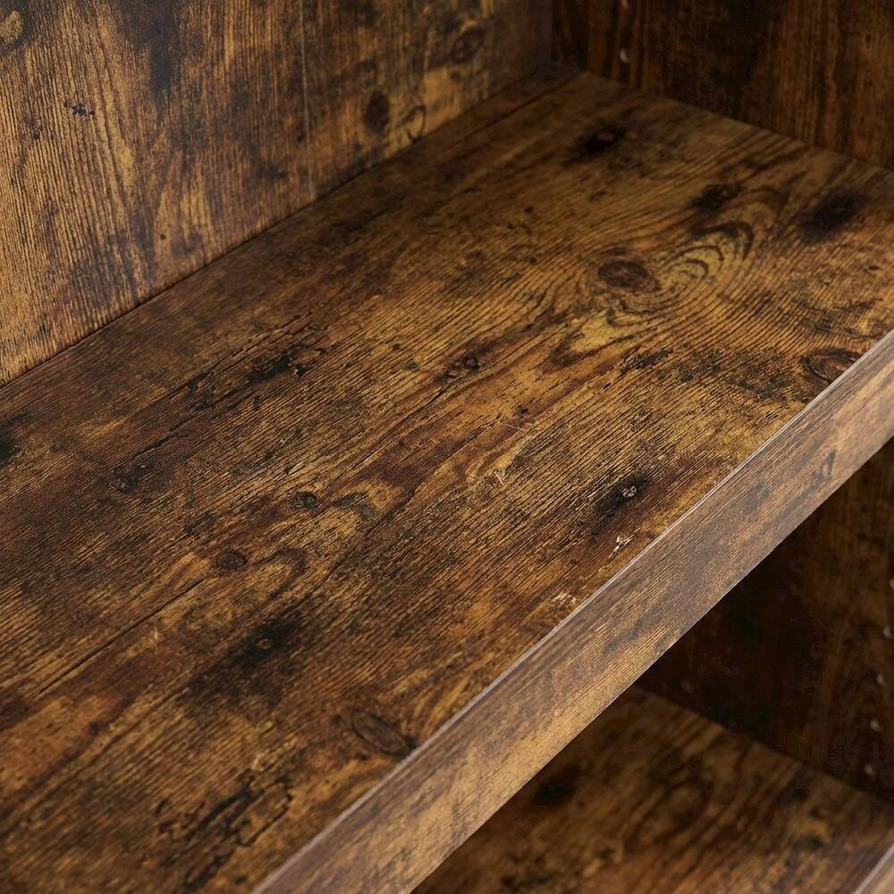 Alt View 1. FurniFact - Amber Pine 5-Tier Shelf Bookcase with Ample Storage Space - Amber Pine.