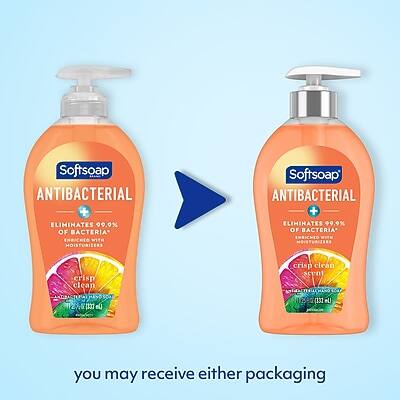 Softsoap Antibacterial Liquid Hand Soap Pump, Crisp Clean, 11.25 fl. oz ...