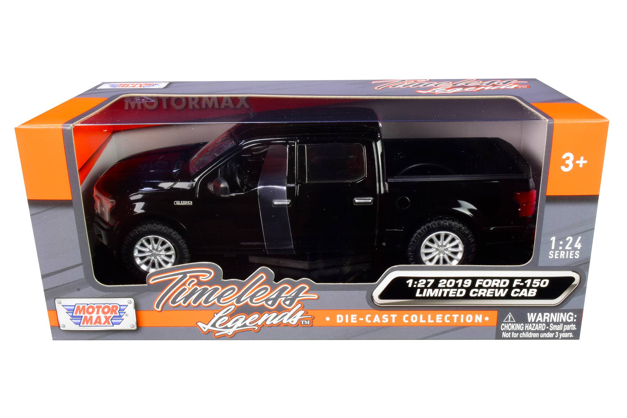 2019 Ford F-150 Limited Crew Cab Pickup Truck Black 1/24-1/27 Diecast Model Car by Motormax