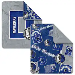 Logo Brands - Dallas Mavericks 50" x 60" Dream Weave Throw Blanket - Royal