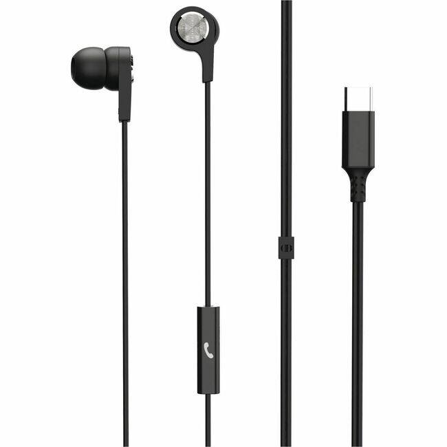Maxell - Sync Up Type C Earbuds - Stereo - USB Type C - Wired - Earbud - Binaural - In-ear - Black