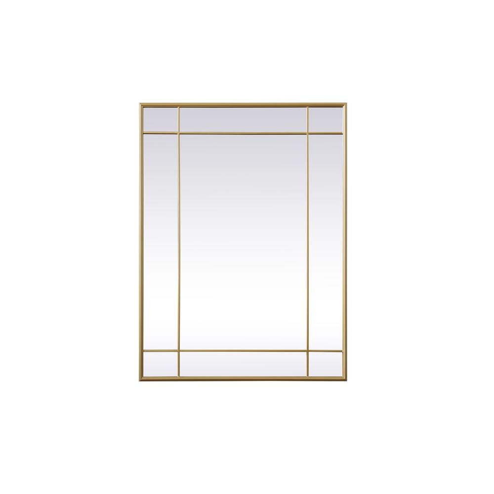 Alt View 5. Elegant Decor - French Panel Wall Mirror 30x40 Inch In Brass - Brass.