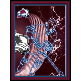 Fan Creations - Colorado Avalanche 12'' x 16'' Framed Neon Player Print - Black