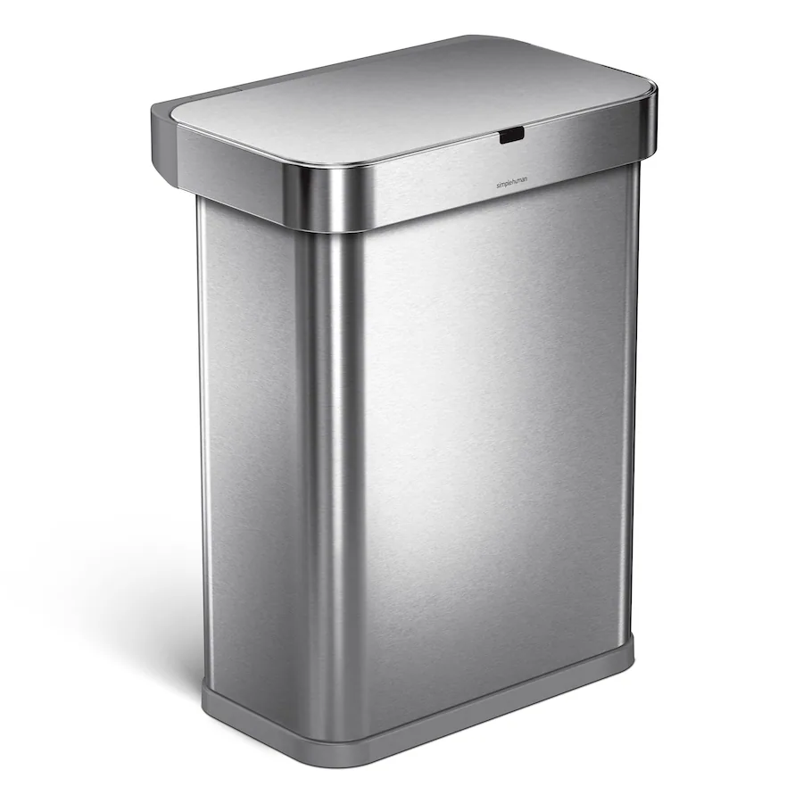 simplehuman 58L rectangular sensor can with voice and motion control ...