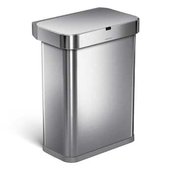 simplehuman 58L rectangular sensor can with voice and motion simplehuman 58L rectangular sensor can with voice and motion