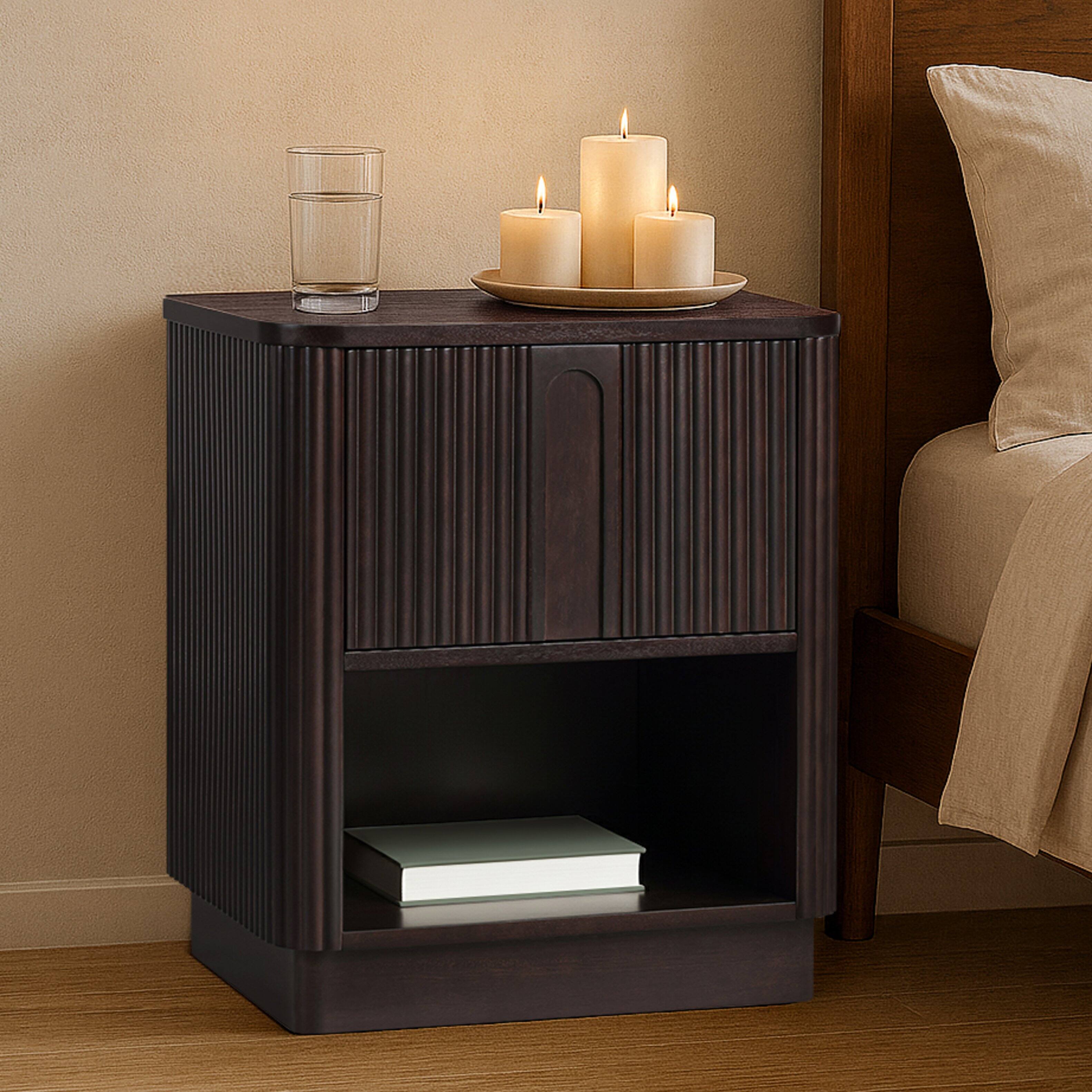 Front. Teamson Home - Teamson Home Potomac 1-Drawer Nightstand, Espresso - Black.