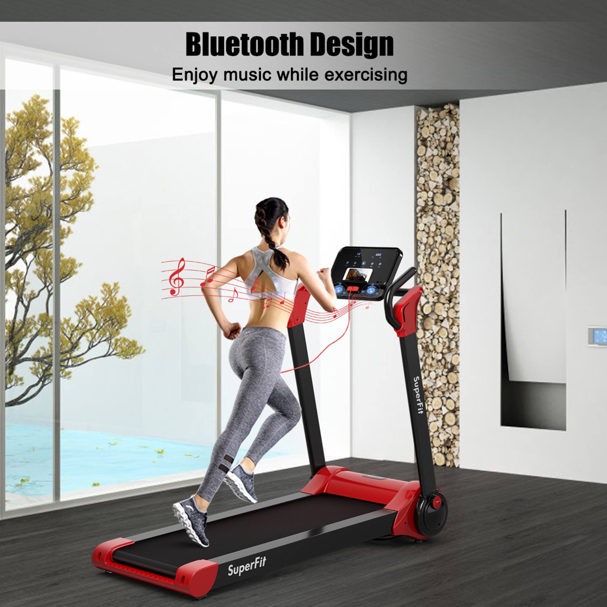 Bluetooth Design  
Enjoy music while exercising  

SuperFit