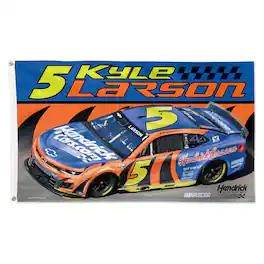 WinCraft - Kyle Larson Darlington Throwback One-Sided 3' x 5' Deluxe Flag - Multicolor