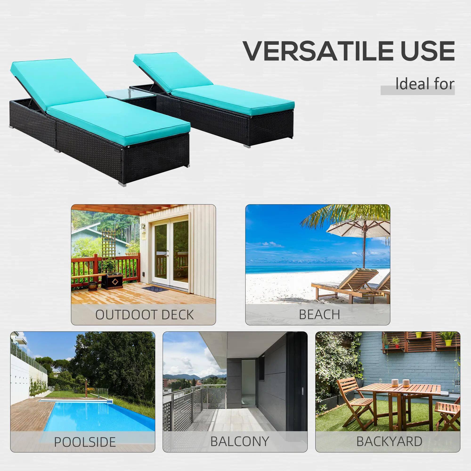 VERSATILE USE Ideal for OUTDOOR DECK BEACH POOLSIDE BALCONY BACKYARD