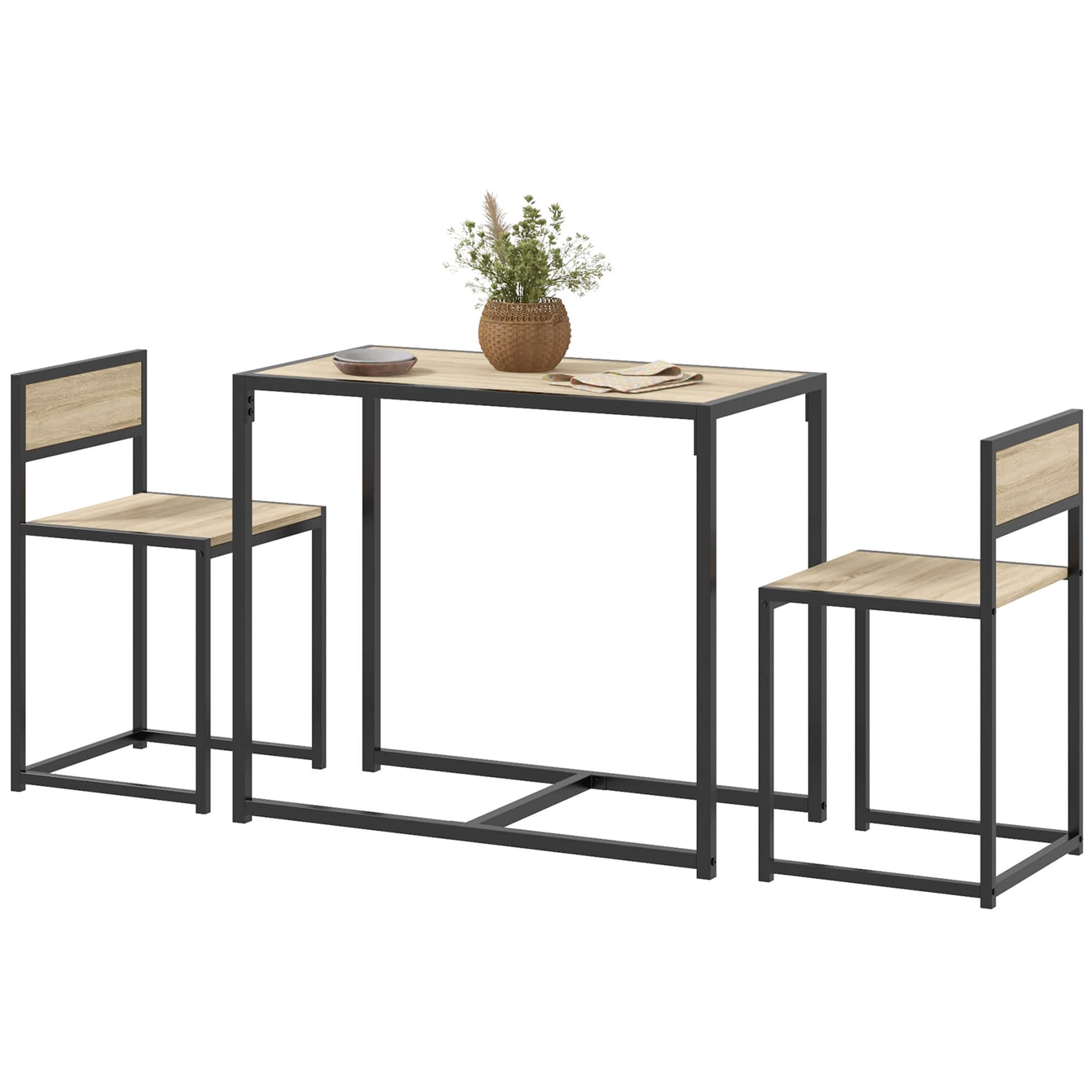 Homcom - Dining Room Set - Oak