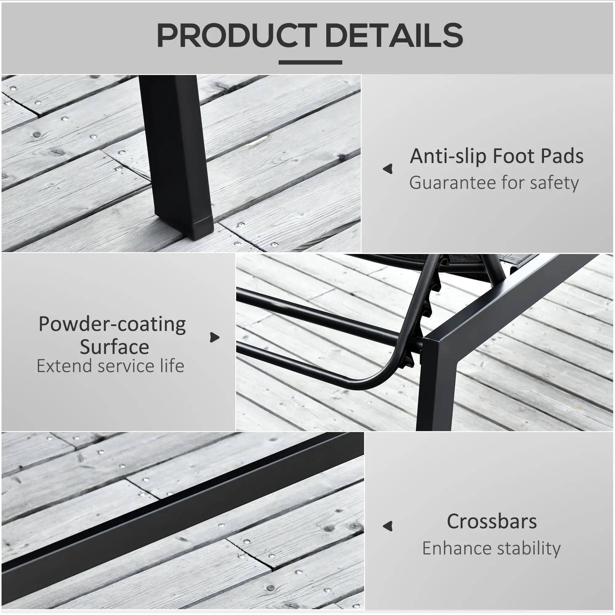 PRODUCT DETAILS

Anti-slip Foot Pads - Guarantee for safety
Powder-coating Surface - Extend service life
Crossbars - Enhance stability