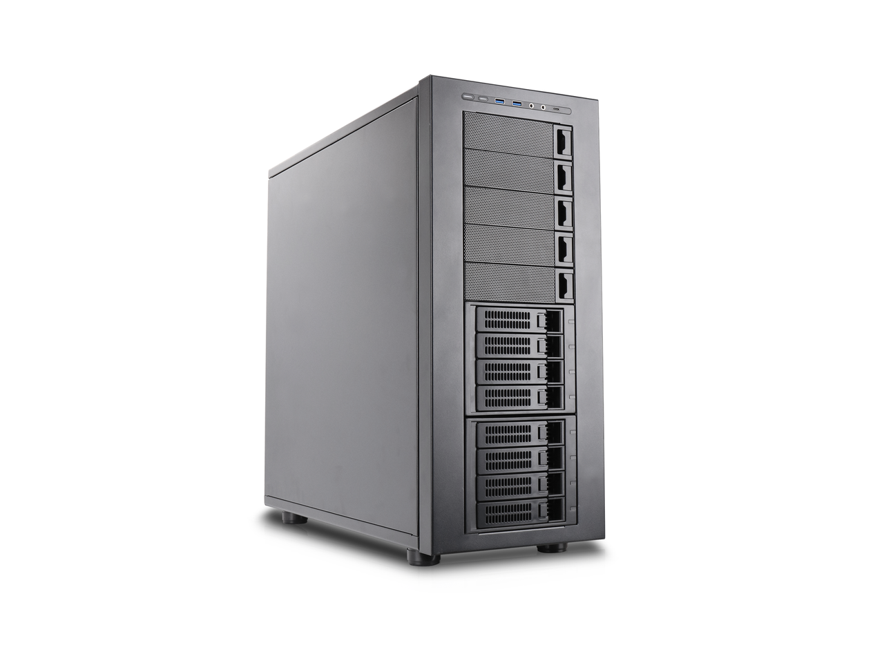 Front. Rosewill - Rosewill THOR NAS Pro Full Tower Case | 8x 3.5" Hot-Swap, 4x 2.5" SSD | E-ATX/SSI-EEB | USB 3.2 Type-C | AI/NAS - Black.