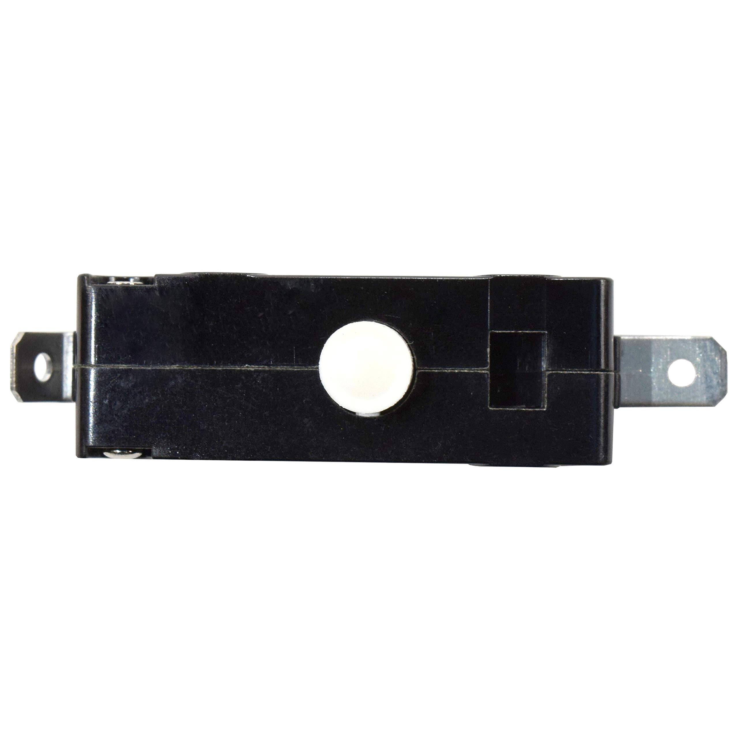 Left. HQRP - Push Button On-Off Switch for Tecumseh Electric Start, Sears Craftsman MTD Snow King Snowblower - black.
