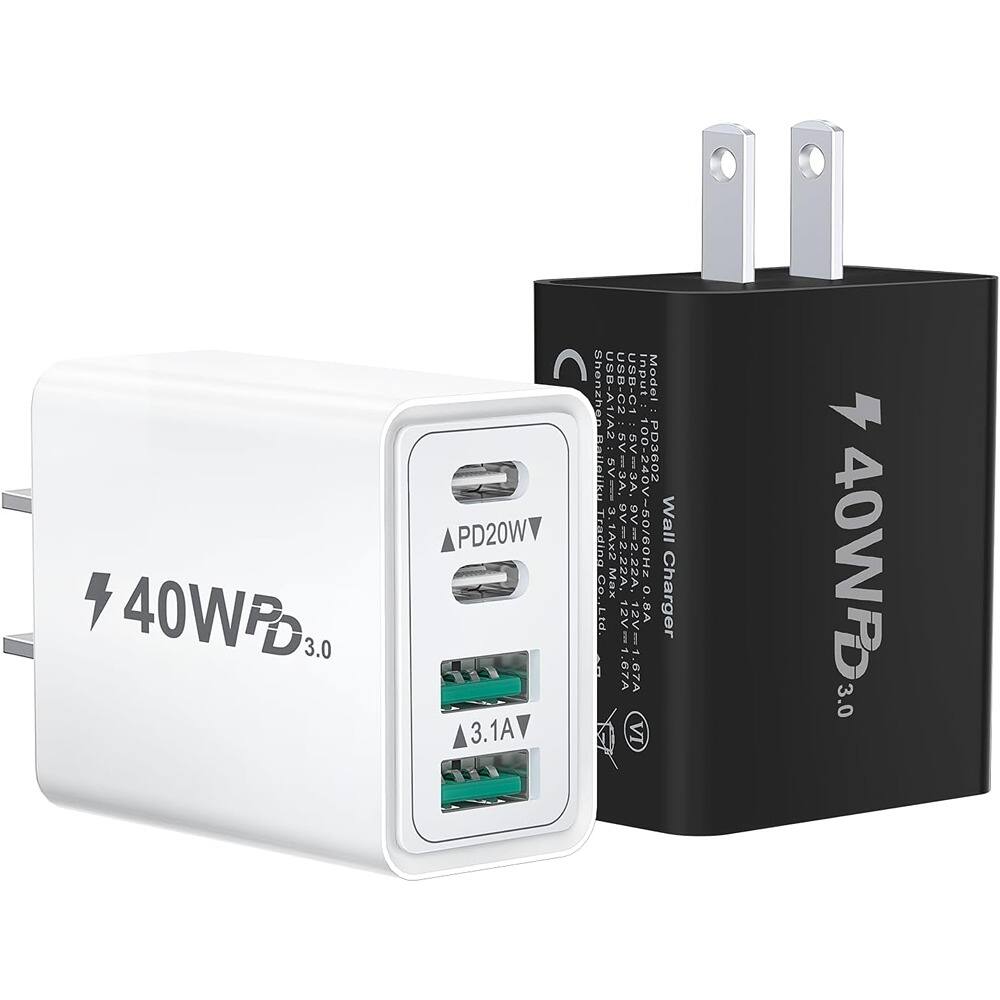 40W PD 3.0  
PD20W 3.1A  
USD-A1/A2 USB-C  
Input: 100-240V 50/60Hz  
Output: 5V=3A, 9V=2.22A, 12V=2.22A, 15V=1.67A  
Model: PD3002  
Shenzhen Baiteiku Trading Co., Ltd.  
Wall Charger