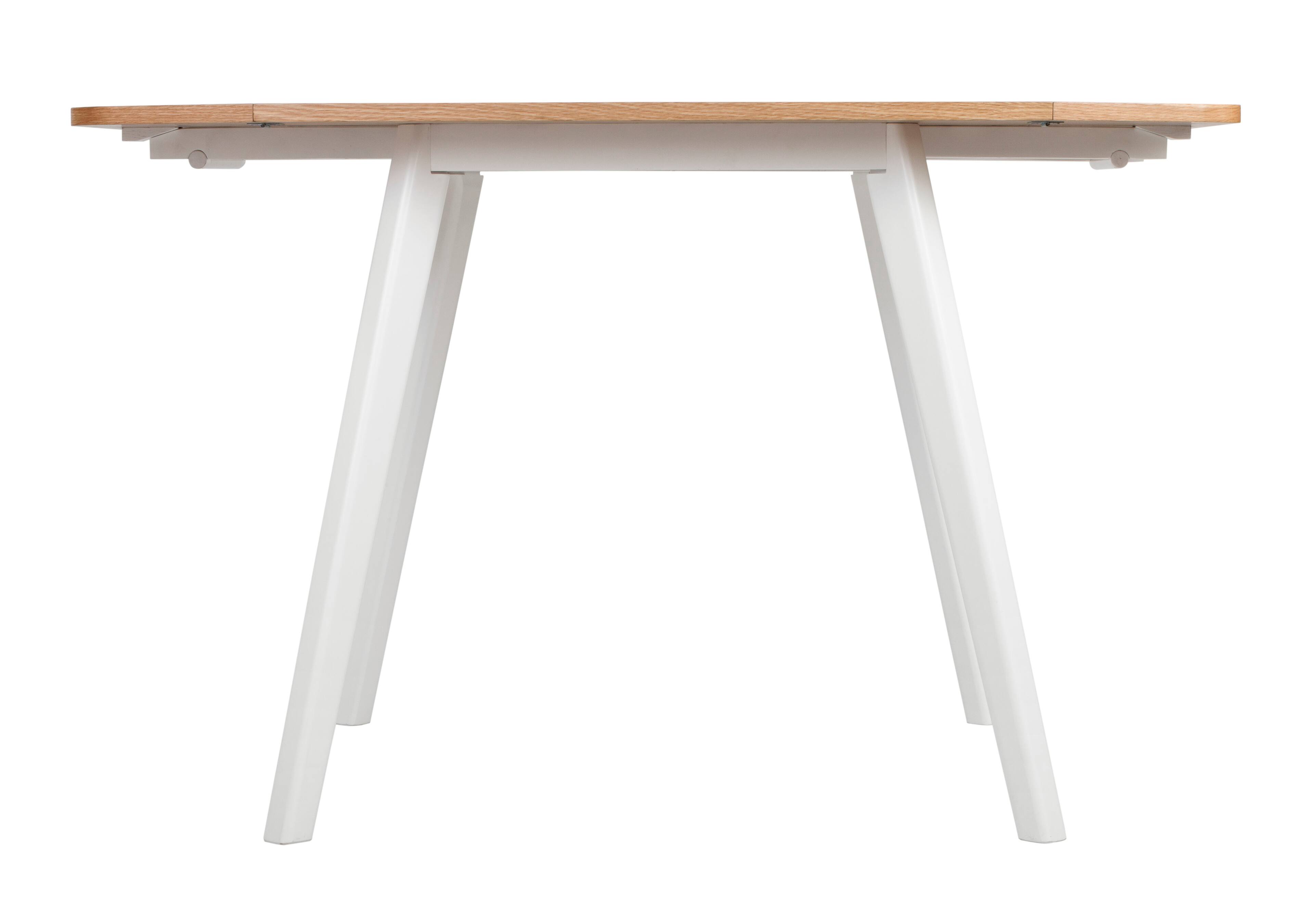 Alt View 1. Universal Expert - Universal Expert Abacus Extendable Dining Table, Oak and White - Oak and White.