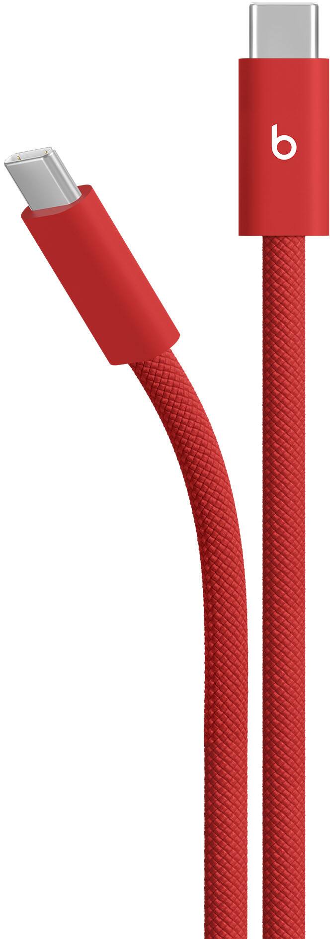 Alt View 1. Beats - 10' 240W USB-C to USB-C Braided Cable - Rapid Red.