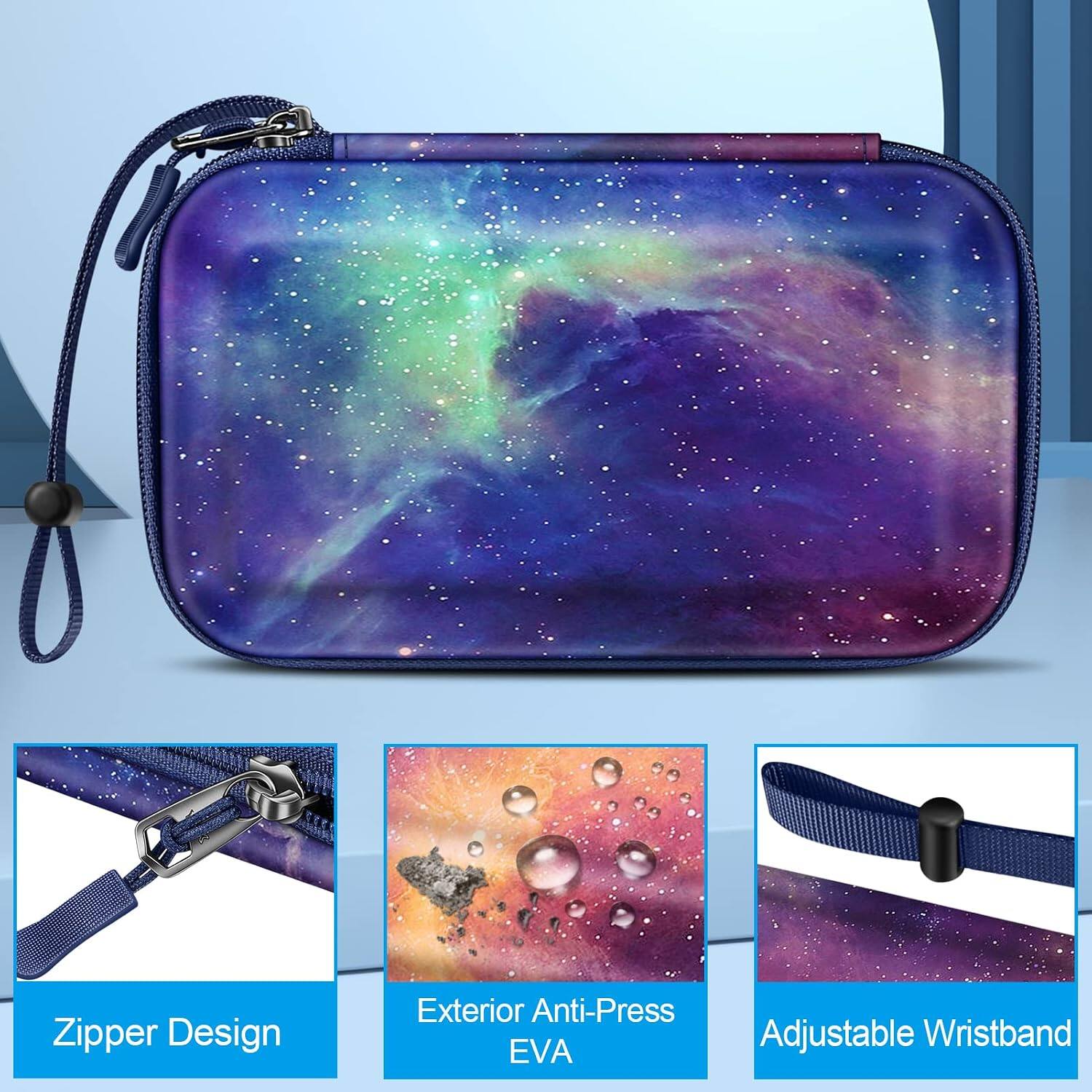 Zipper Design  
Exterior Anti-Press Adjustable Wristband EVA