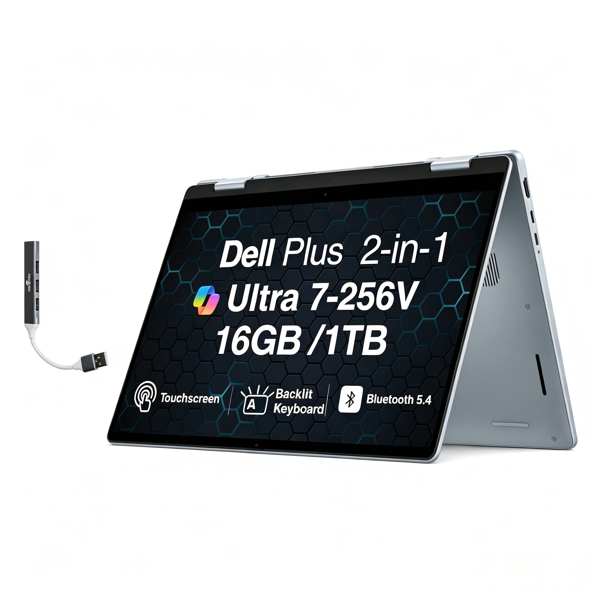 Dell 14 Plus 2 in 1 Laptop 14.0 WUXGA (Intel Ultra 7 256V, 16GB