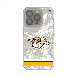 Keyscaper - NHL - Nashville Predators iPhone Stripe Clear Ice Case - 16e - Multicolor