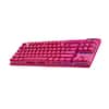 Front. Logitech - PRO X TKL LIGHTSPEED Wireless Mechanical Tactile Switch Gaming Keyboard with LIGHTSYNC RGB for PC - Magenta Pink.