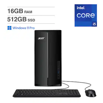 16GB RAM
512GB SSD
Windows 11 Pro
Intel Core i5
Acer