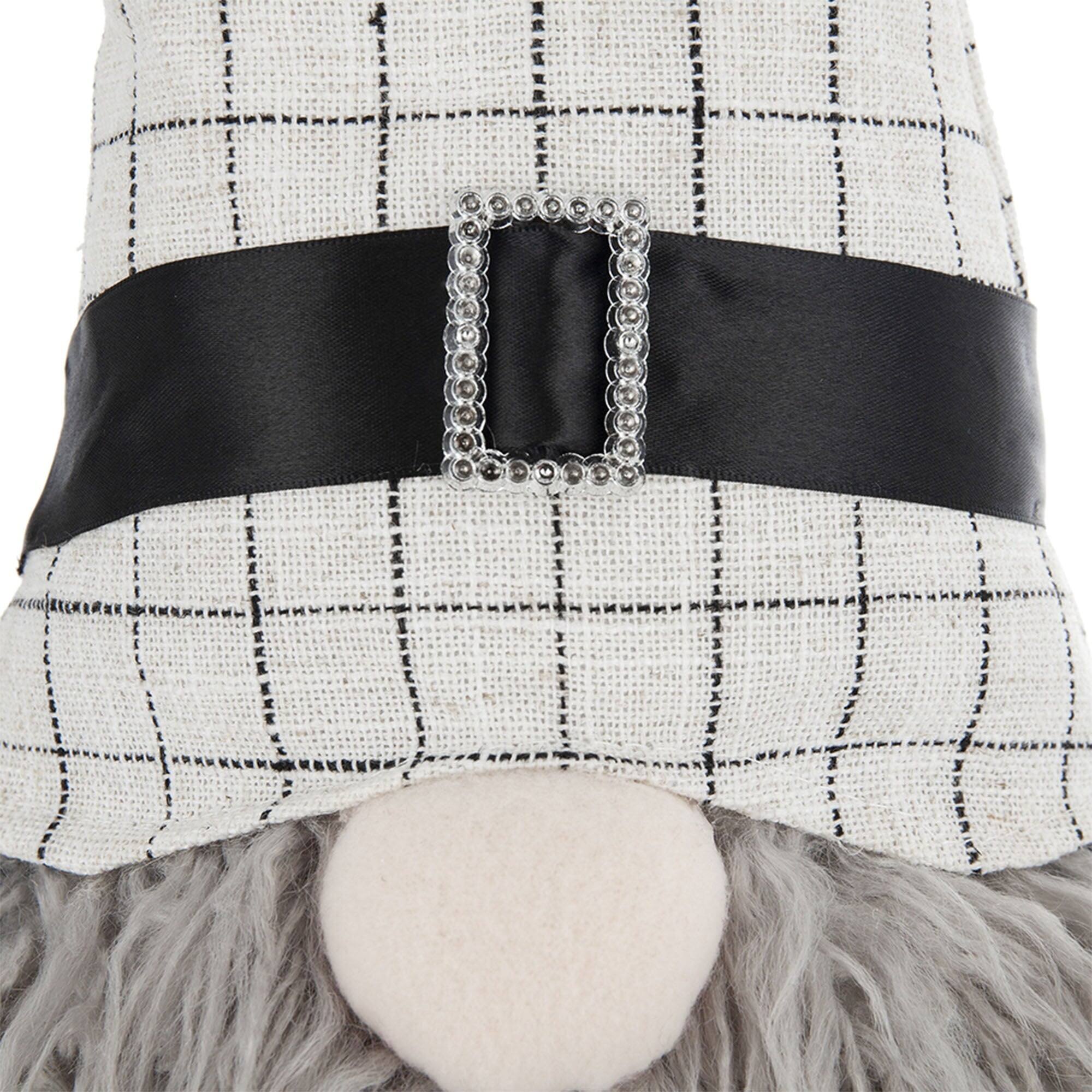 Alt View 8. Boyel Living - (Set of 2) 23.5 Inch Fabric Gnome Halloween Sitting Gnome Decor with White Hat and Spider - Black,White.