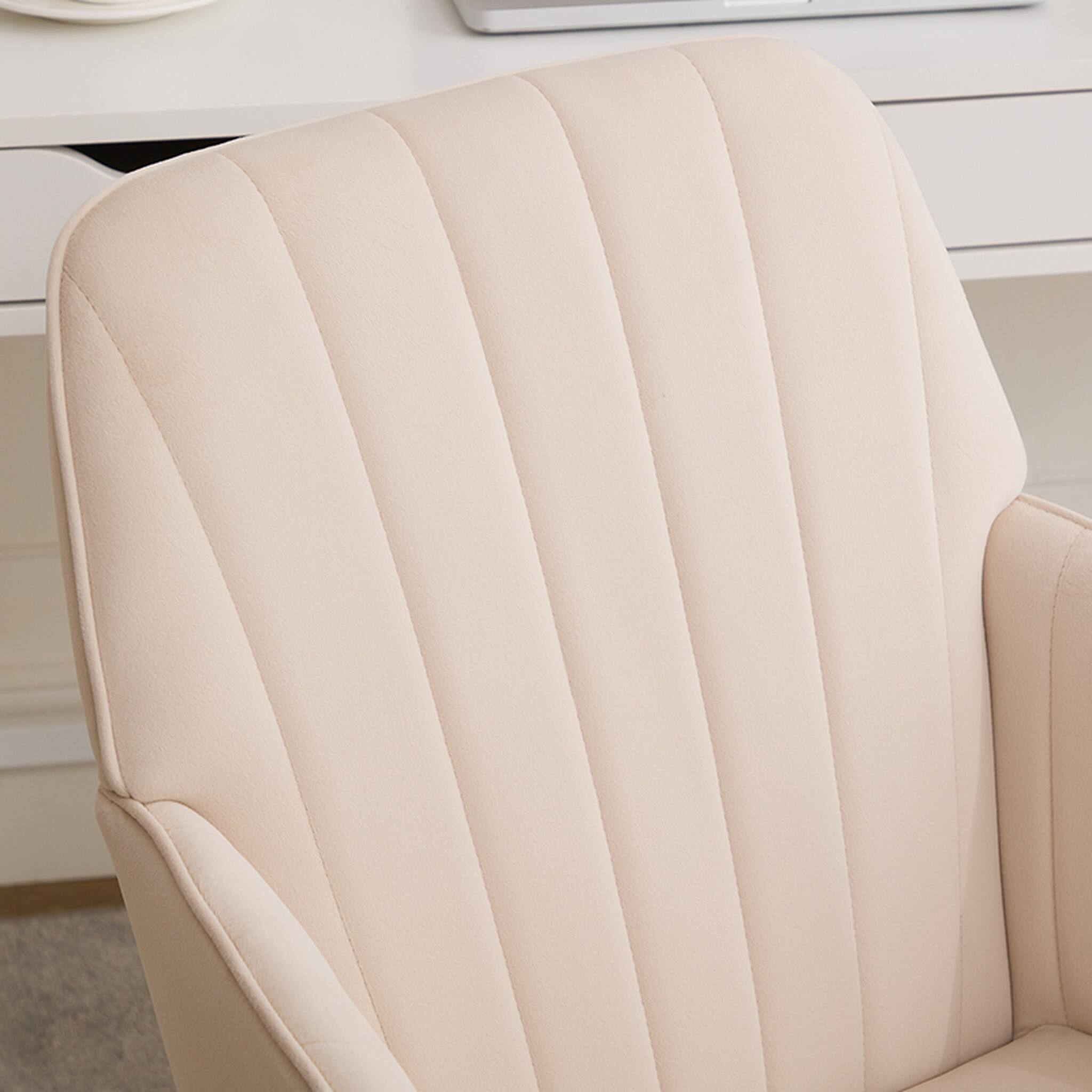 Alt View 7. Forest'nSky - Silver Metal Adjustable Office Chair with Ergonomic Swivel Chair, Backrest Seat,khaki - Khaki.